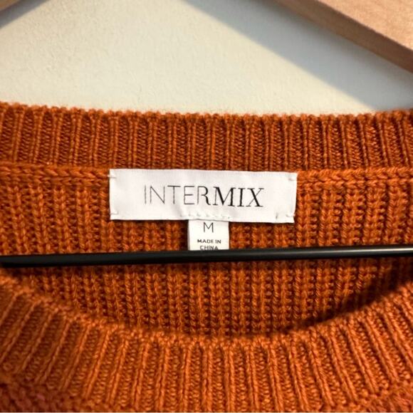 Intermix Orange Pink Wool Ombre Sweater Medium - Picture 12 of 12
